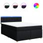 Preview: Boxspringbett mit Matratze Schwarz 160x200 cm Stoff