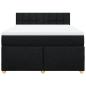 Preview: Boxspringbett mit Matratze Schwarz 160x200 cm Stoff