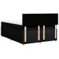 Preview: Boxspringbett mit Matratze Schwarz 160x200 cm Stoff