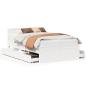 Preview: ARDEBO.de - Massivholzbett ohne Matratze mit Kopfteil Weiß 120x190cm Kiefer