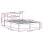 Preview: Massivholzbett ohne Matratze 135x190 cm Kiefernholz