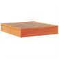 Preview: Massivholzbett ohne Matratze Wachsbraun 200x200 Kiefernholz