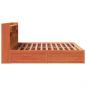 Preview: Massivholzbett ohne Matratze Wachsbraun 200x200 Kiefernholz