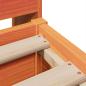 Preview: Massivholzbett ohne Matratze Wachsbraun 200x200 Kiefernholz