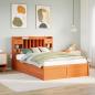 Preview: ARDEBO.de - Massivholzbett ohne Matratze Wachsbraun 140x190 cm Kiefernholz
