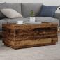 Preview: ARDEBO.de - Couchtisch mit LED-Leuchten Altholz-Optik 90x50x40 cm