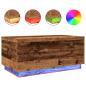 Preview: Couchtisch mit LED-Leuchten Altholz-Optik 90x50x40 cm