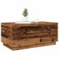 Preview: Couchtisch mit LED-Leuchten Altholz-Optik 90x50x40 cm