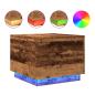 Preview: Couchtisch mit LED-Leuchten Altholz-Optik 50x50x40 cm