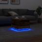 Preview: Couchtisch mit LED-Leuchten Altholz-Optik 50x50x40 cm