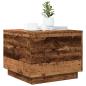 Preview: Couchtisch mit LED-Leuchten Altholz-Optik 50x50x40 cm