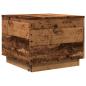 Preview: Couchtisch mit LED-Leuchten Altholz-Optik 50x50x40 cm