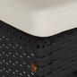 Preview: Garten-Barhocker mit Kissen 4 Stk. Schwarz Poly Rattan