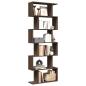 Preview: ARDEBO.de - Raumteiler-Bücherregal 6 Etagen Braun Eichen-Optik 70x24x193 cm