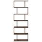 Preview: Raumteiler-Bücherregal 6 Etagen Braun Eichen-Optik 70x24x193 cm