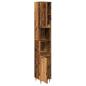 Preview: Badschrank Altholz-Optik 30x30x190 cm Holzwerkstoff
