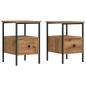 Preview: Nachttische 2 Stk. Artisan-Eiche 34x36x50 cm Holzwerkstoff