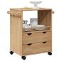 Preview: ARDEBO.de - Küchenwagen OTTA 59x45x80 cm Massivholz Kiefer