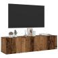 Preview: ARDEBO.de - TV-Wandschrank Altholz-Optik 120x30x30 cm Holzwerkstoff