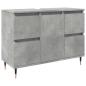 Preview: Badschrank Betongrau 80x33x60 cm Holzwerkstoff