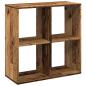 Preview: Raumteiler-Bücherregal Altholz-Optik 69,5x29x69,5 cm