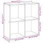 Preview: Raumteiler-Bücherregal Altholz-Optik 69,5x29x69,5 cm