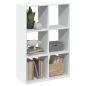 Preview: ARDEBO.de - Raumteiler-Bücherregal Weiß 69,5x29x103,5 cm Holzwerkstoff