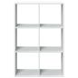 Preview: Raumteiler-Bücherregal Weiß 69,5x29x103,5 cm Holzwerkstoff