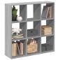 Preview: ARDEBO.de - Raumteiler-Bücherregal Grau Sonoma 102x29x103,5 cm