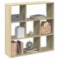 Preview: ARDEBO.de - Raumteiler-Bücherregal Sonoma-Eiche 102x29x103,5 cm