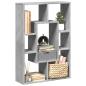 Preview: ARDEBO.de - Bücherregal Betongrau 63x20x90 cm Holzwerkstoff