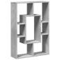 Preview: Bücherregal Betongrau 63x20x90 cm Holzwerkstoff