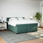 Preview: Boxspringbett mit Matratze Dunkelgrün 200x200 cm Samt