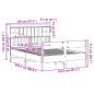 Preview: Massivholzbett mit Regal ohne Matratze Wachsbraun 150x200 cm
