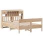Preview: Massivholzbett mit Regal ohne Matratze 140x190 cm Kiefer