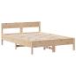 Preview: Massivholzbett mit Regal ohne Matratze 140x190 cm Kiefer
