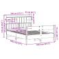 Preview: Massivholzbett mit Regal ohne Matratze 140x190 cm Kiefer