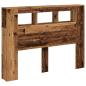 Preview: LED-Kopfteil Altholz-Optik 140x18,5x103,5 cm Holzwerkstoff