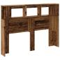 Preview: LED-Kopfteil Altholz-Optik 140x18,5x103,5 cm Holzwerkstoff