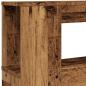 Preview: LED-Kopfteil Altholz-Optik 140x18,5x103,5 cm Holzwerkstoff