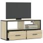 Preview: ARDEBO.de - TV-Schrank Sonoma-Eiche 80x31x39,5 cm Holzwerkstoff und Metall