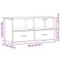 Preview: TV-Schrank Sonoma-Eiche 80x31x39,5 cm Holzwerkstoff und Metall