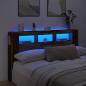 Preview: ARDEBO.de - LED-Kopfteil Altholz-Optik 180x18,5x103,5 cm Holzwerkstoff