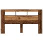 Preview: LED-Kopfteil Altholz-Optik 180x18,5x103,5 cm Holzwerkstoff