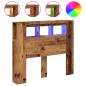 Preview: LED-Kopfteil Altholz-Optik 120x18,5x103,5 cm Holzwerkstoff