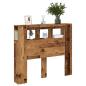Preview: LED-Kopfteil Altholz-Optik 120x18,5x103,5 cm Holzwerkstoff