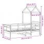 Preview: Tagesbett mit Dach 90x200 cm Massivholz Kiefer