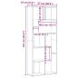 Preview: Bücherregal Artisan-Eiche 67x24x161 cm Holzwerkstoff