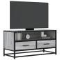 Preview: ARDEBO.de - TV-Schrank Grau Sonoma 80x34,5x40 cm Holzwerkstoff und Metall