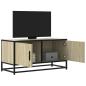 Preview: ARDEBO.de - TV-Schrank Sonoma-Eiche 80x34,5x40 cm Holzwerkstoff und Metall